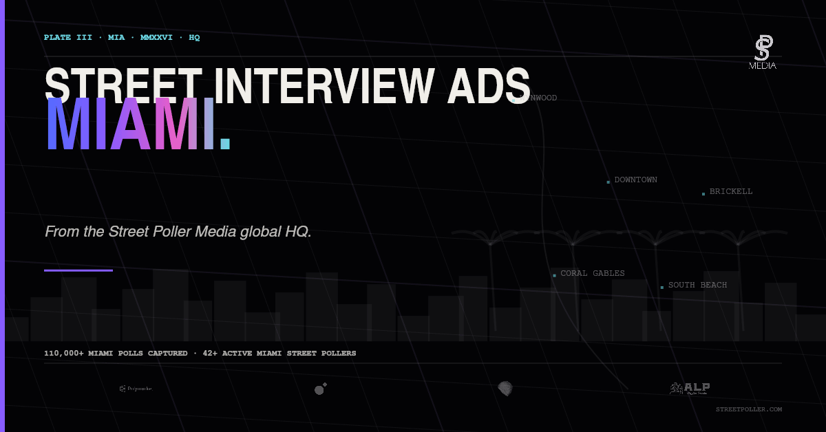 Street Interview Ads Miami: The 2026 Guide From Street Poller Media Miami HQ