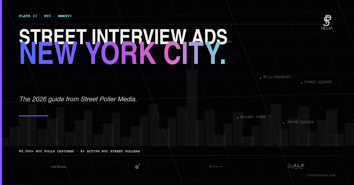 Street Interview Ads NYC: The 2026 Guide From The World's Largest Street Interview Ad Agency